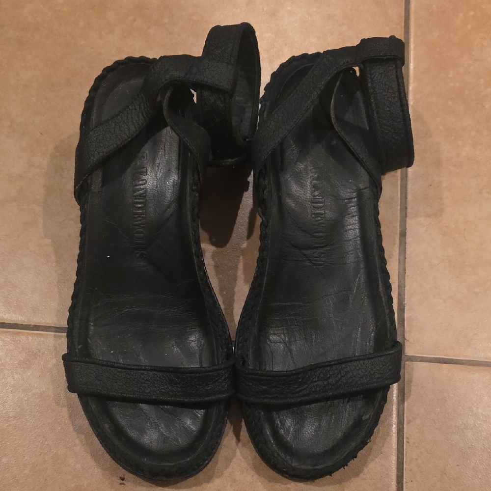 Elegant Black Leather Sandals